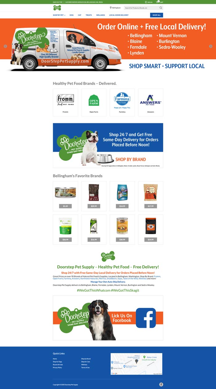 Doorstep Pet Supply Homepage